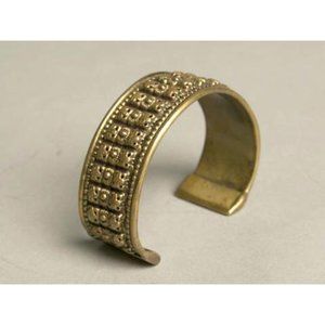 Brass Cuff Bracelet Ethnic Vintage Jewelry